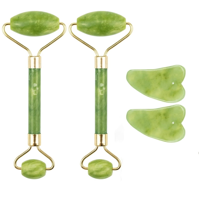 Skin care tools and beauty treatments, jade massage rollers
