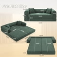 thumbnail image 2 of Folding Sofa Bed, Convertible Sleeper Floor Couch with 2 Pillows, Foldable Foam Mattress for Living Room/Dorm/Guest Room/Apartment/Small Space, 2 of 7