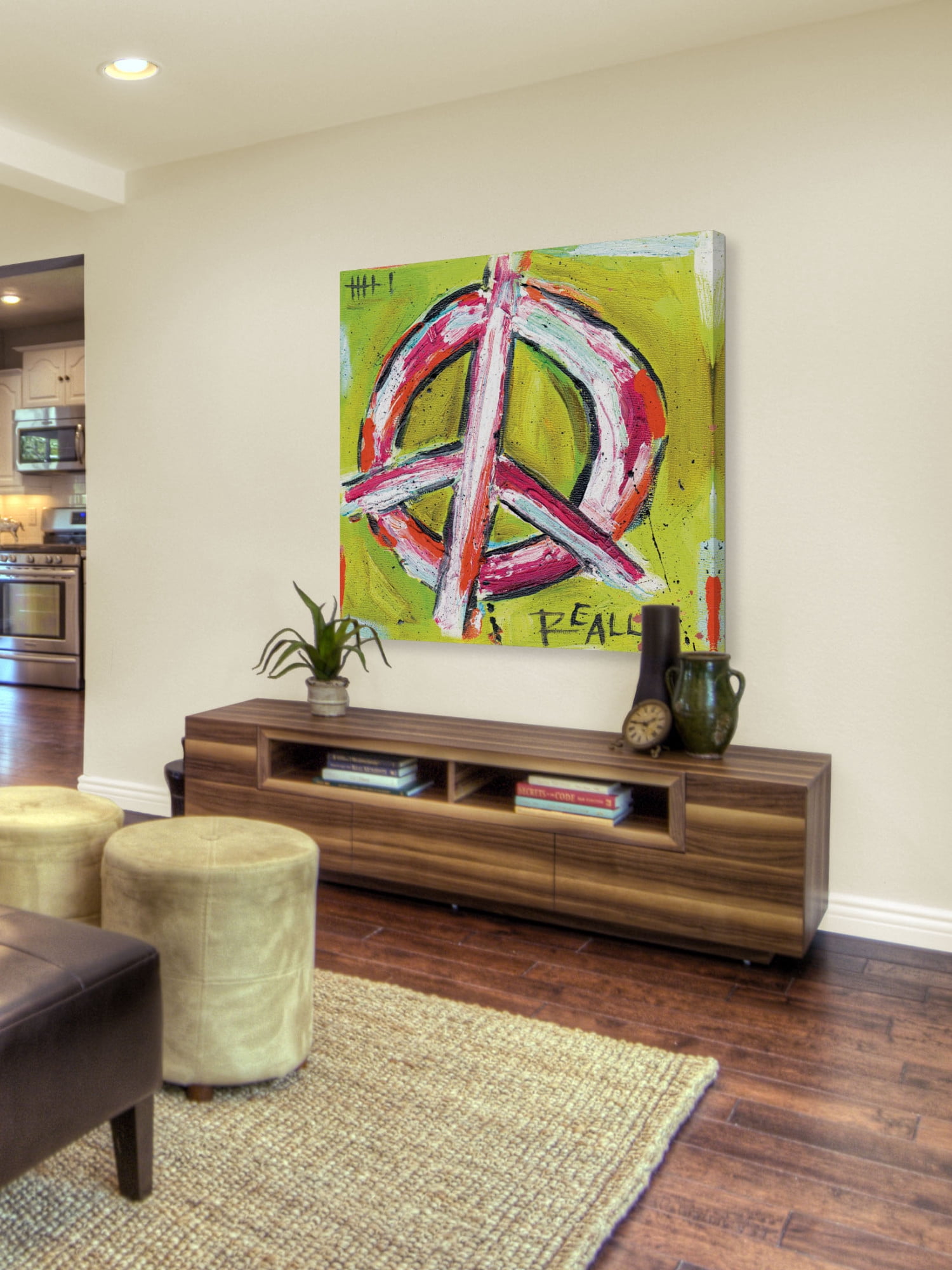 Marmont Hill "Peace Really" by Tori Campisi Painting Print on Canvas