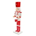 thumbnail image 3 of Cascanueces de Navidad Soldados de Navidad Figuras Artesanales Cascanueces de Madera de 25 cm sombrero rojo, 3 of 9