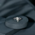 thumbnail image 5 of Rosec Jewels Natural Diamond Flower Cluster Ring for Women - Diamond Promise Ring - HI-SI Quality - Ready to Gift for Valentines, 14K White Gold, US 3.50, 5 of 8