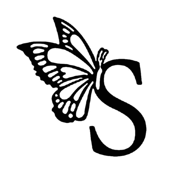GUANGHONG Metal Butterfly Sign Butterfly Letter Sign Letter Monogram Sign Metal Monogram Letter Sign Room Decoration Butterfly Sign Gift