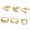 Gold-color, variant on Pack Of 6 Liquid Lavas Metal Rings Set Trendy Adjustable Alloy Statement Finger Ring Jewelry For Women And Men