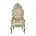 thumbnail image 4 of ACME Sorina Arm Chair (Set-2), Synthetic Leather & Antique Gold Finish, 4 of 5