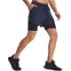 thumbnail image 2 of Xishao Shorts Hombre Deportivos 2 en 1 （2021 Actualización） Tela Secado Rápido Pantalones Cortos para Correr con Forro Licra de Bolsillo Incorporado Transpirable azul oscuro+negro XL azul oscuro+negroG Xishao ropa, 2 of 2