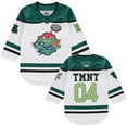 thumbnail image 2 of Teenage Mutant Ninja Turtles TMNT Boys 4-20 Long Sleeve Hockey Jersey White/Green, 2 of 3
