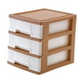 thumbnail image 2 of Cajón de almacenamiento de 3 capas, organizador, ahorra espacio, caja de almacenamiento multifuncional. Marrón, 2 of 9