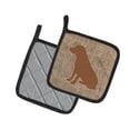 thumbnail image 2 of Boykin Spaniel Faux Burlap and Brown Pair of Pot Holders, 2 of 3