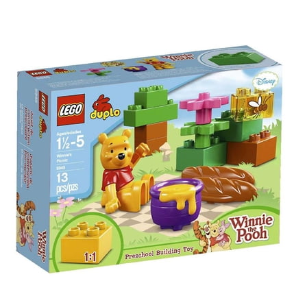 Pre-Owned LEGO Winnie the Pooh Picnic Interlocking Block Building Set, 13 Count