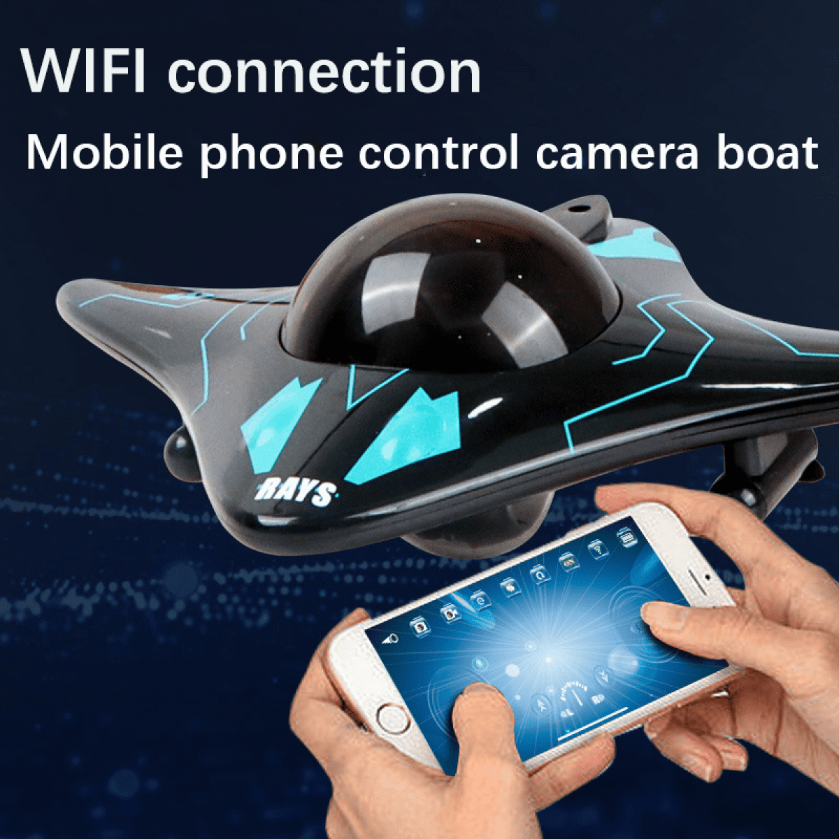 Remote Control Boat with Underwater Camera for Adults/Kids Pool Toys RC Boat with Waterproof Camera Toys Christmas Gifts for Adults & Kids Ages 8+