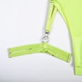 thumbnail image 6 of HUPOM Underwear for Women Mid Waist Belt Jumpsuit Sleep Bodysuit on Clearance Mint Green Size S, 6 of 9