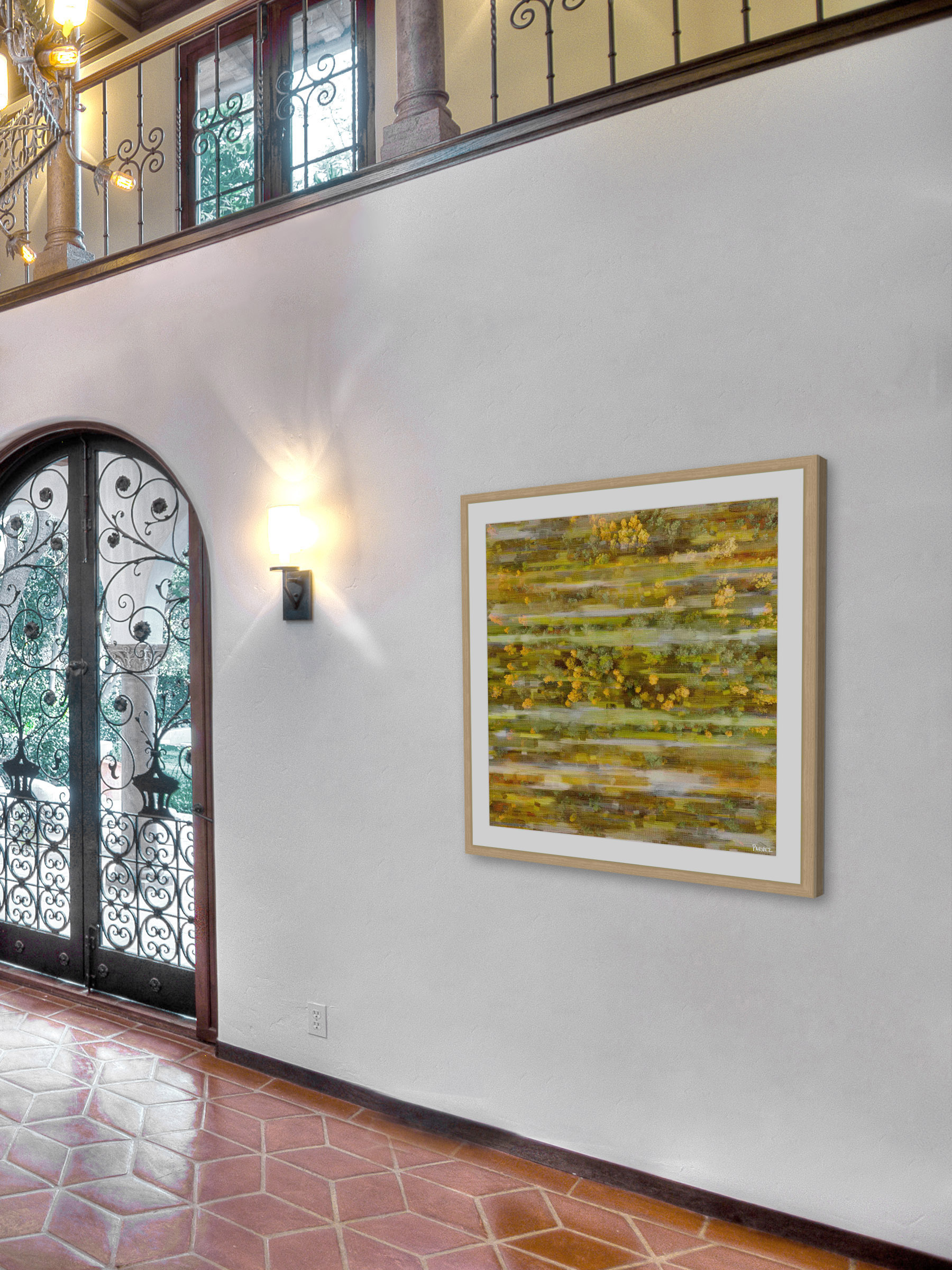 "In the Bushes" Framed Painting Print