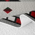 thumbnail image 5 of Erosebridal Western Tribal Aztec Quilt King for Women Men, Vintage Mandala Triangle King Coverlet Set, Gray Red, 3 Pieces, 5 of 7