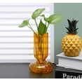 thumbnail image 3 of Colorful Striped Glass Vase - Desk Decor Art, Minimalist Style Aquatic Planting Vase, 3 of 5