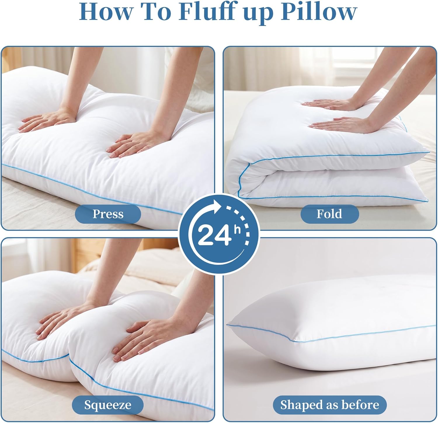 Parojati Memory Foam Body Pillow 20x54 White photo 3