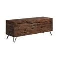 thumbnail image 6 of Belmont Home Emilia 17.75" Acacia Wood and Metal Storage Cube Trunk in Brown, 6 of 10