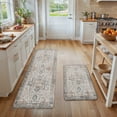 thumbnail image 2 of KUETH Kitchen Rug for Floor, Kitchen Mat Anti Fatigue, Non Slip Washable Kitchen Rug, Set of 2 Kitchen Mat 17"x47"+17"x30", Brown, 2 of 8