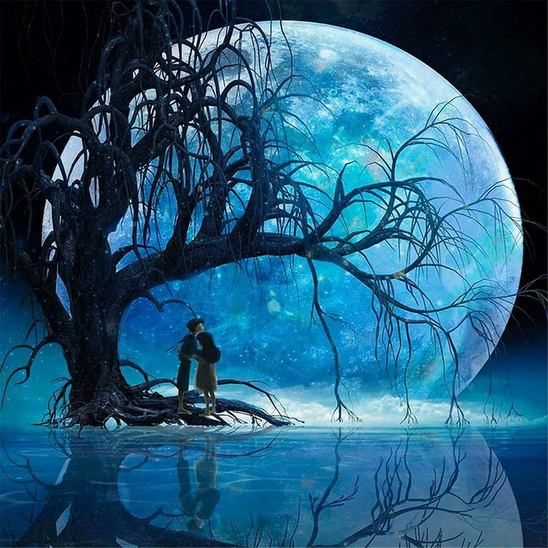Kayannuo Bedroom Decor Christmas Clearance 5D Diamond Painting , Bright  Moon Full Drill Embroidery Picture Supplies Arts Living Room Decor