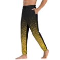 thumbnail image 3 of Kdxio Gold Glitter Gradient Pattern Joggers,Sweatpants for Men with Pockets-Small, 3 of 5