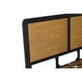 thumbnail image 3 of Armen Living Saratoga 3 Piece Queen Bedroom Set in Black Acacia Wood and Rattan, 3 of 6
