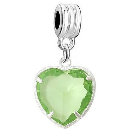 August Cubic Zirconia Birthstone Charms Fits European Snake Chain August Cubic Zirconia Birthstone Charms Fits European Snake Chain Charm Bracelet