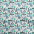 thumbnail image 1 of oneOone Velvet Turquoise Blue Fabric Travel Dress Material Fabric Print Fabric By The Yard 58 Inch Wide, 1 of 4