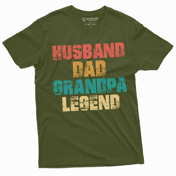 Men's Funny Husband Dad Grandpa Legend T-shirt Birthday Gift Tee Father's day Papa T-shirt