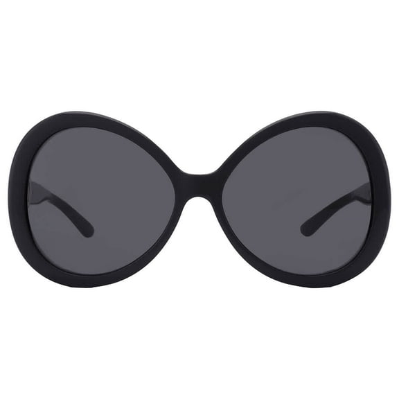 Dolce & Gabbana DG 6194U Injected Womens Oval Sunglasses Black 60mm Adult