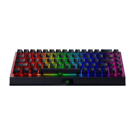 Razer - BlackWidow V3 Mini Hyperspeed Phantom Edition 65% Wireless Mechanical Yellow Linear Switch Gaming Keyboard - Black