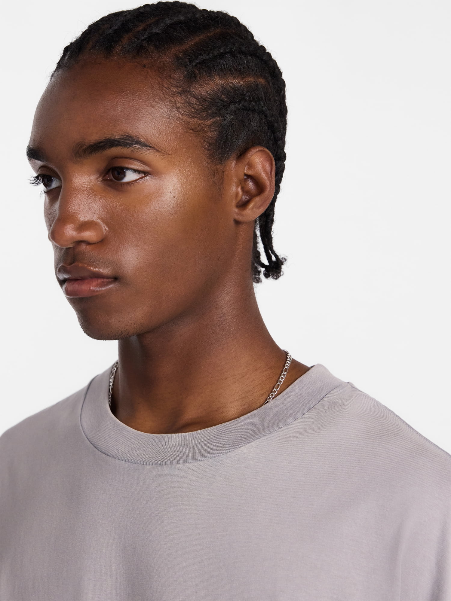 No Boundaries Men's Oversized Boxy Tee Shirt with Short Sleeves, XS-4XLT