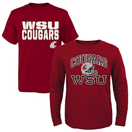 Washington Set - Outerstuff NCAA Youth Boys 8-20 Washington State 2Piece Long & Short sleeve Tee Set, Xl(18), Assorted