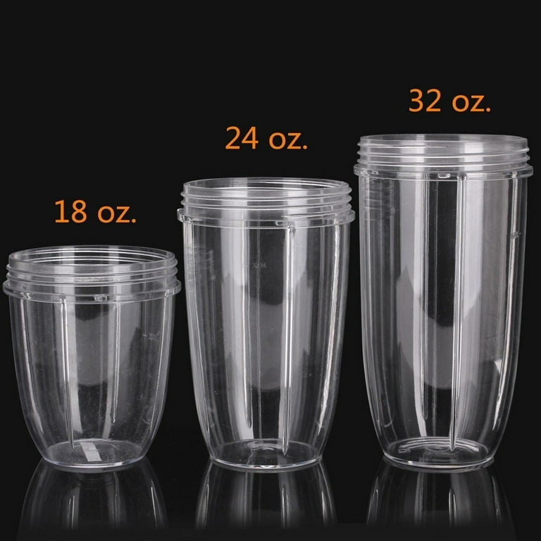 Blendin 2 Pack 18oz Short Capacity Cup with Lip Rings,Fits