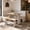 White-Nuture, variant on Meeyar Breakfast Nook Corner Dining Table Set with Storage, Natural Solid Modern Reversible Indoor Kitchen Table with Bench Seats 3-4, White-Brown