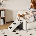 thumbnail image 2 of PawHut Dog Stairs for Small Dogs, 14.5" H Foldable Pet Ramp with 3 Steps, 2 of 10