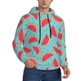 thumbnail image 2 of Fotbe Men's Hoodie with Watermelon Pattern - Kangaroo Pocket Pullover Hooded Sweatshirt, Perfect for Daily Wear, Travel, and Home-4X-Large, 2 of 7