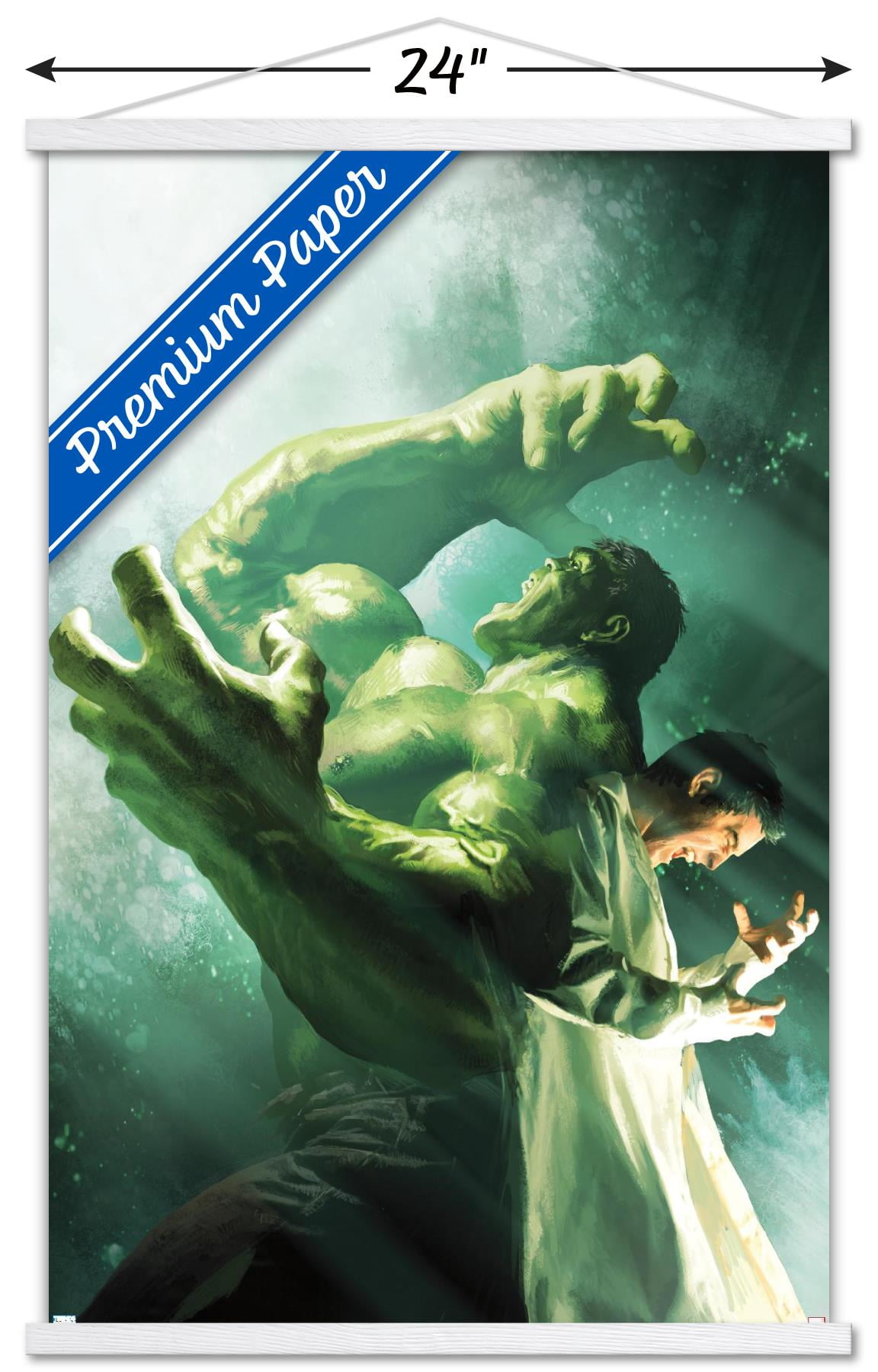 Marvel Comics - Hulk - Incredible Hulk # Wall Poster with Wooden Magnetic Frame, Marvel Comics - Hulk - Incredible Hulk # Wall Poster with Wooden Magnetic Frame,