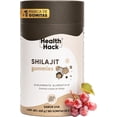 thumbnail image 1 of Gomitas de Shilajit con Maca Negra Maca Roja Zinc y Pimienta Negra Health Hack Suplemento Vegano Sin Azúcar Sabor Uva 180 Gomitas, 1 of 6