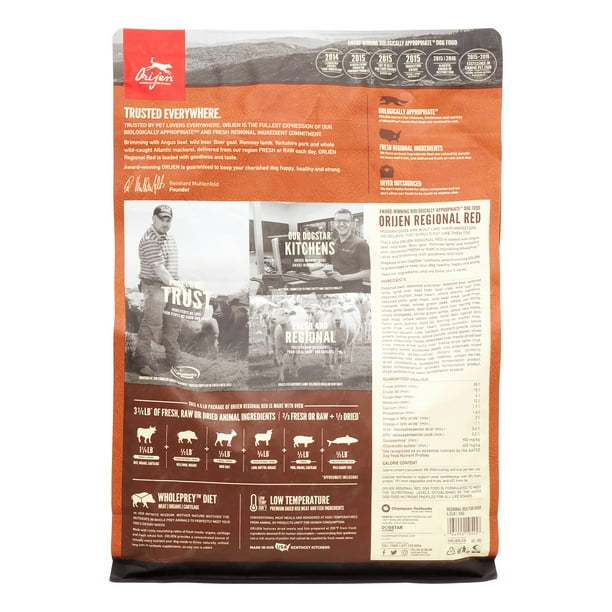 Orijen Regional Red Biologically Appropriate Red Meat Fish Dry Dog Food 4.5 lb