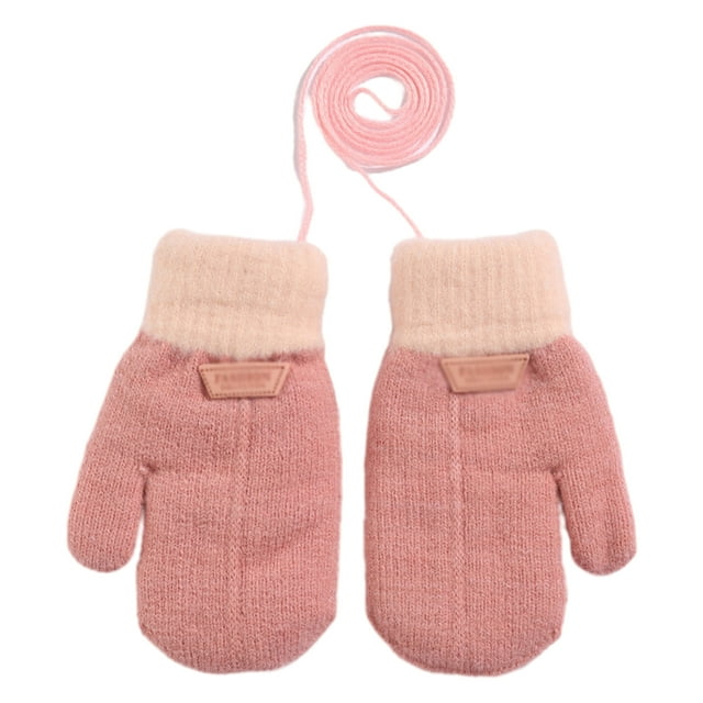 Mitones de invierno para bebés pequeños forrados con guantes de nieve de esquí impermeables y cálidos de lana para niños y niñas924