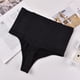 thumbnail image 1 of Pantalones abdominales de cintura media con pantalones moldeadores de huesos, ropa interior sexy con forma de T y triángulo para mujer, 1 of 6