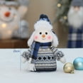 thumbnail image 2 of Cute Snowman Plush Knit Doll, Christmas Handmade Gift, Indoor Snowman Figurines for Home, Winter Table Top Decorations - A, 2 of 6