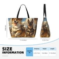 thumbnail image 4 of Daiia Farm Corgi German Shepherd Beach Travel Bag - Water-Resistant Beach Bag, Lightweight Tote with 7 Pockets for Women and Men - Gym,Pool,Camping,Reusable Grocery Bag, 4 of 7