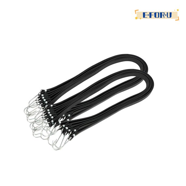 Bungee Cords with Hooks, 12pcs Heavy Duty Rubber Tarp Straps Extra