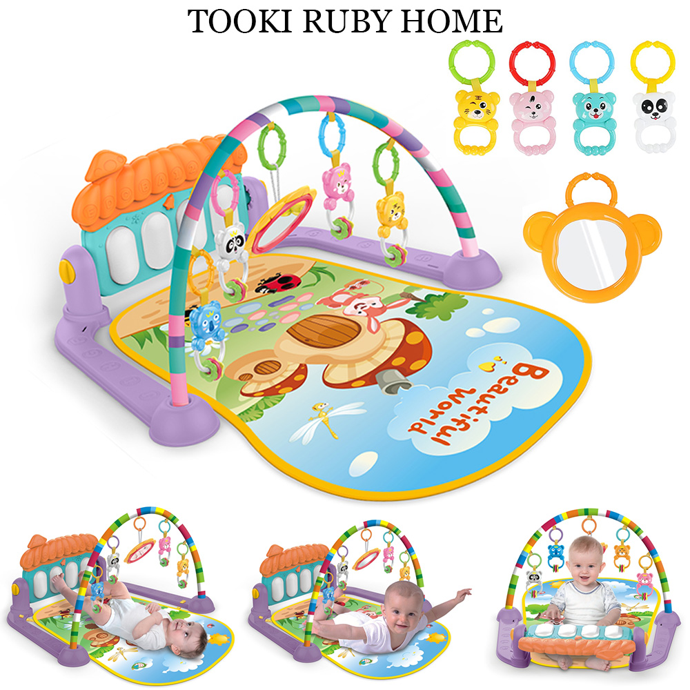 3 in 1 Baby Gym Activity Center,Kick and Play Piano Gym Play Mat,Play