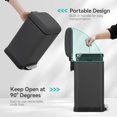 thumbnail image 3 of Roromall Trash Can with Lid Soft Close, Step Pedal, 12L Polished Material Garbage Can with Removable Inner Bucket, Anti-Fingerprint Finish, 3 of 8