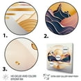 thumbnail image 3 of Designart "Dreamy Golden Mountain V" Abstract Marble Wall Art Living Room, 3 of 5