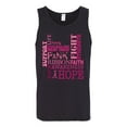 thumbnail image 2 of Wild Bobby Breast Cancer Awareness Words of Encouragement Distressed Breast Cancer Awareness Men Tank Top, Black, Small, 2 of 6