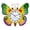 Butterfly-Gold, variant on Frog with Flower Silent Non-Ticking Wall Clock with Temperature Humidity Display