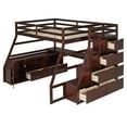 thumbnail image 2 of Newboti Furniture Full Size Loft Bed With 7 Drawers 2 Shelves And Desk - Espresso 49AA, 2 of 13