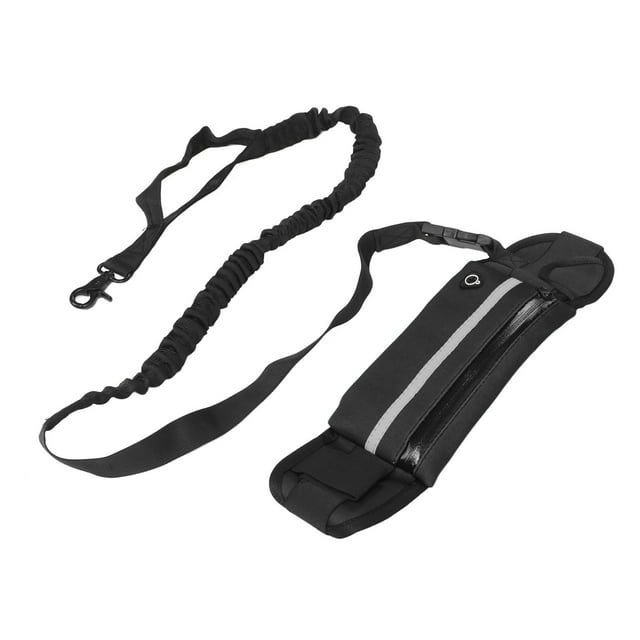 Hands Free Dog Leash With Reflective Strips And Detachable Pocket For Outdoor Activities